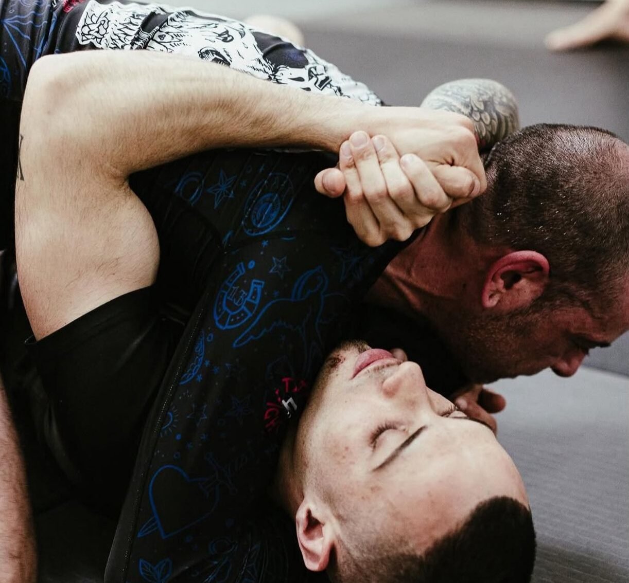 Ejercicio de transición en grappling en Skullman Fight Team