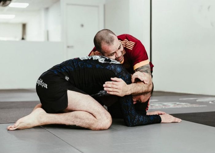 Abner Lloveras enseñando grappling en Skullman Fight Team Barcelona.